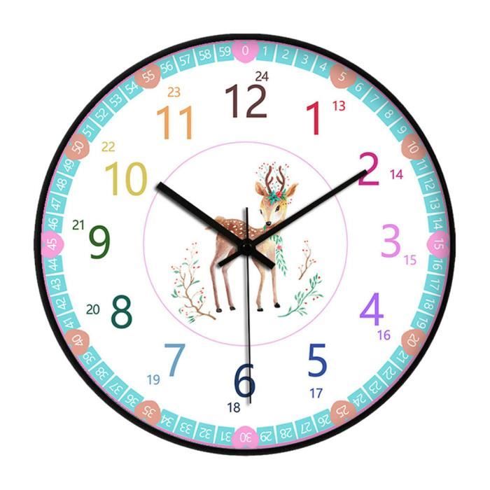 YMYNY Horloge Murale Pour Enfants, Horloge Murale Pour Enfants De 12,5