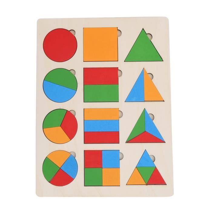 XUY Tableau des formes géométriques Tableau de Forme Géométrique en Bois  Jouet de Jeu Éducatif d'Apprentissage Préscolaire