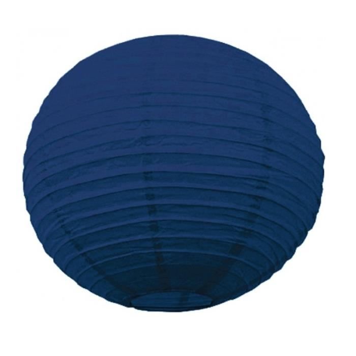 Lanterne Japonaise en Papier Bleu Nuit - 50 cm