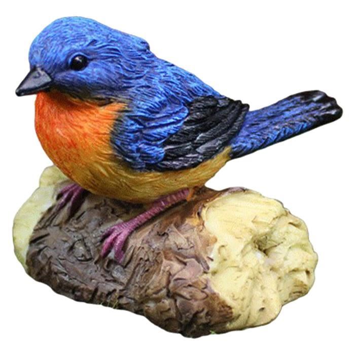 Déco Jardin 4 Oiseaux En Résine - 7x5cm, Résistants Aux Intempéries, Pour Balcon, Pelouse, étang - 9