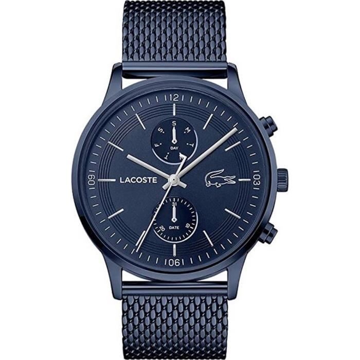 Lacoste Montre Hommes Quartz Multi Cadrans Bracelet Acier inoxydable Bleu 2011100 Bleu Achat vente montre Homme Adulte Acier Neuf Cdiscount