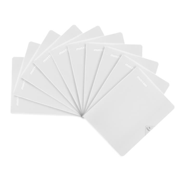 Mintra lot de 10 Cahiers 90 gm agrafés en Couverture Plastique 24x32 seyes Incolore 96 pages