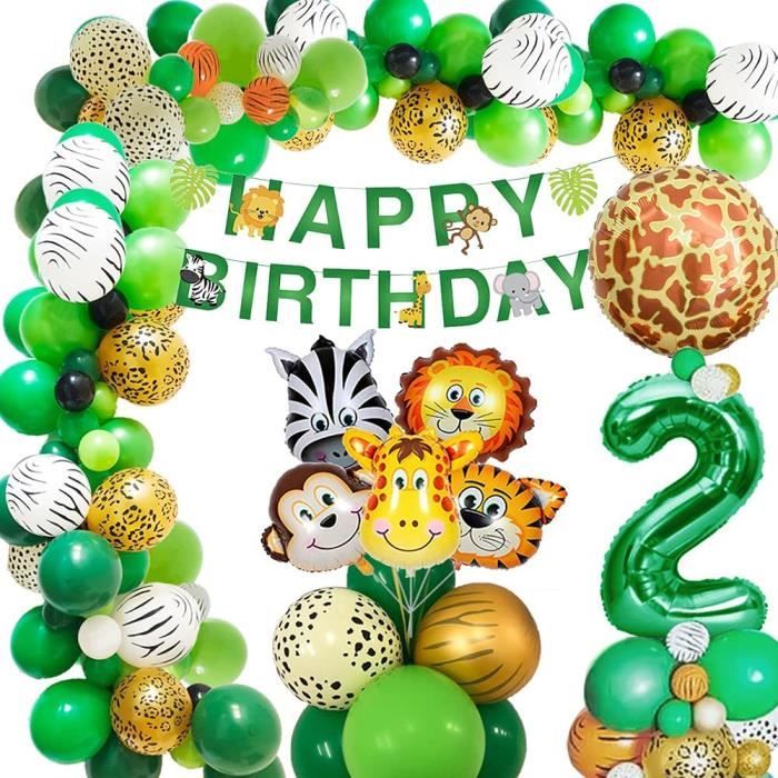 Jungle D corations Anniversaire f te Gar on 2 ans MMTX Safari