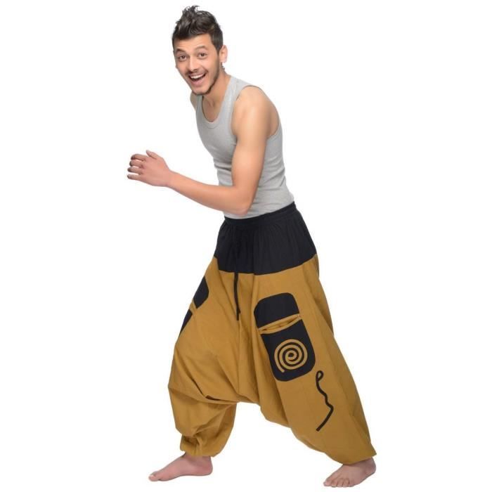 Pantalon Sarouel Harem Myo-Lagenlook Jersey Bedouin Rouge Foncé - Tailles Grandes (XXL à 5XL)