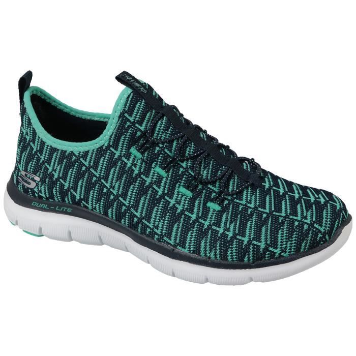 basket skechers femme verte
