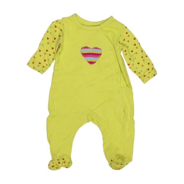 Pyjama 1 Piece Bebe Fille Orchestra 3 Mois Jaune Ete 9554 Jaune Jaune Cdiscount Pret A Porter