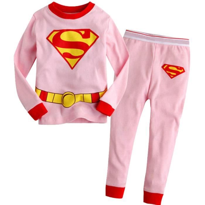 2 7 Ans Enfant Fille Gar on Pyjamas Super h ro 2 PCS Ensemble