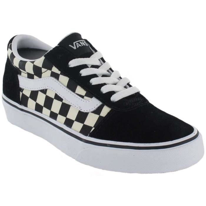 Vans Baskets - VANS - Ward W Checkerboard - Femme - Noir - Lacets - Plat