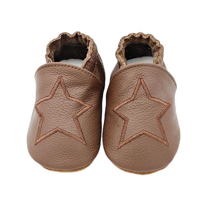 Chausson Cuir Chaussures Bébé En Cuir Souple Premiers Pas Chaussons Semelle Douce Chausson En Cuir Souple Bébé