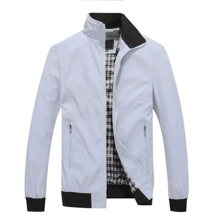 Blouson Homme Léger été - Veste Casual Coupe-vent Bomber - Style Décontracté Et élégant