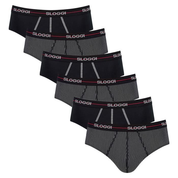 Sloggi Slips Hommes Start lot de 6 Red dark combination