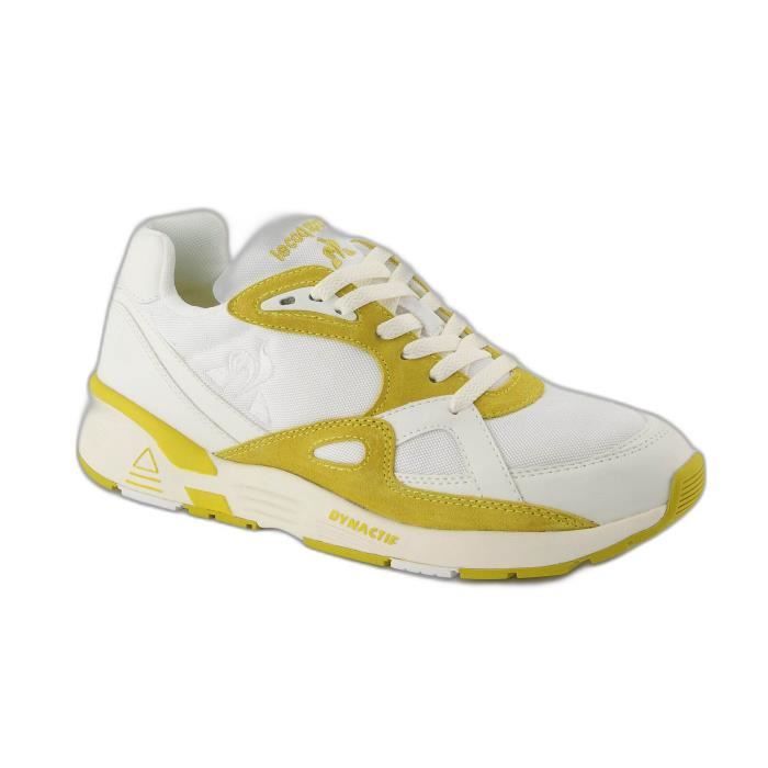 Le Coq Sportif Baskets - COQ SPORTIF - R850 - Homme - Blanc/sulphur - Tige en mesh - Semelle en EVA
