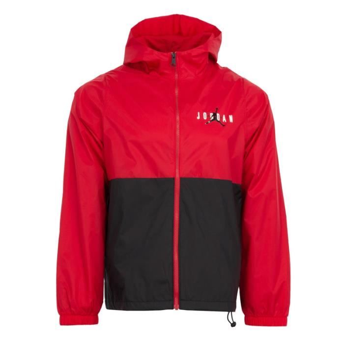 Veste de survêtement Nike JORDAN WOVEN - Rouge/Noir - Design color block - Réf. DV7650-687