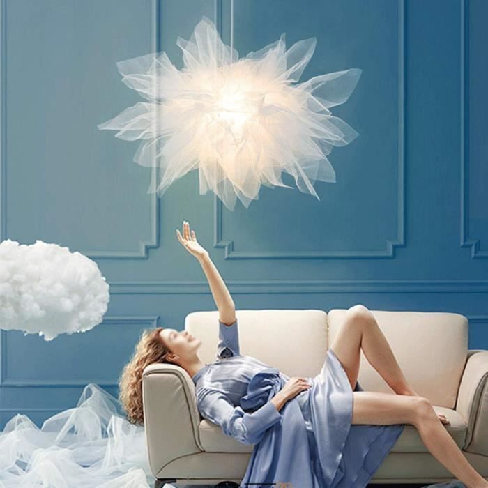 Creatif Suspension Lampe Pendante Romantique En Blanc Tulle Lumiere Lustre Princesse Table A Manger Chevet Chambre D Enfant Salon Achat Vente Creatif Suspension Lampe Cdiscount