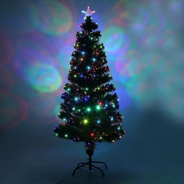 Arbre de noël sapin de noël LED lumineux colorée 1.5M 130 branches