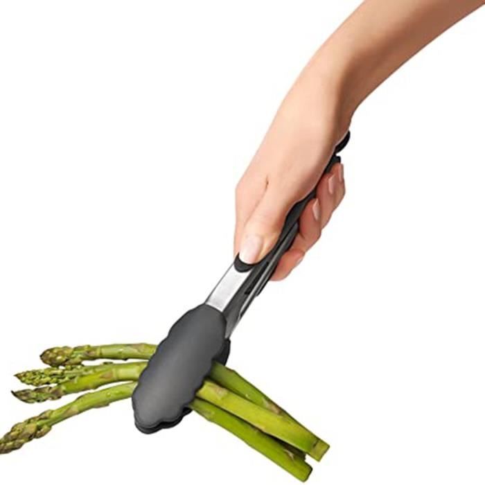 2 Pièces Pince Cuisine Professionnel 26 cm, Pince de Cuisine Résistant à la Chaleur, Pince Barbecue en Acier Inoxydable et Silicone Alimentaire, Idéale pour la cuisson, le barbecue