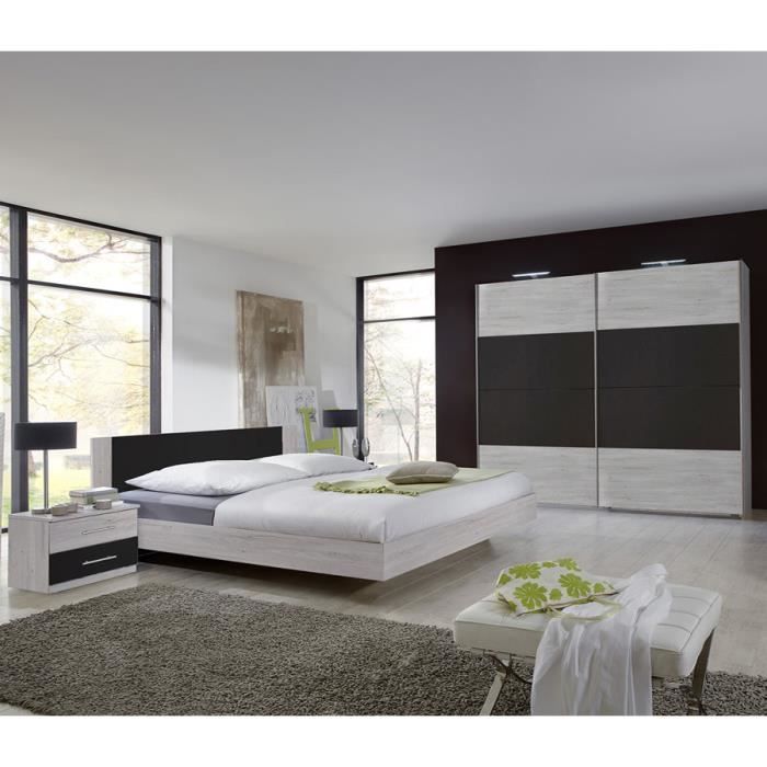Chambre Adulte En Panneaux De Particules Imitation Chene Blanc180