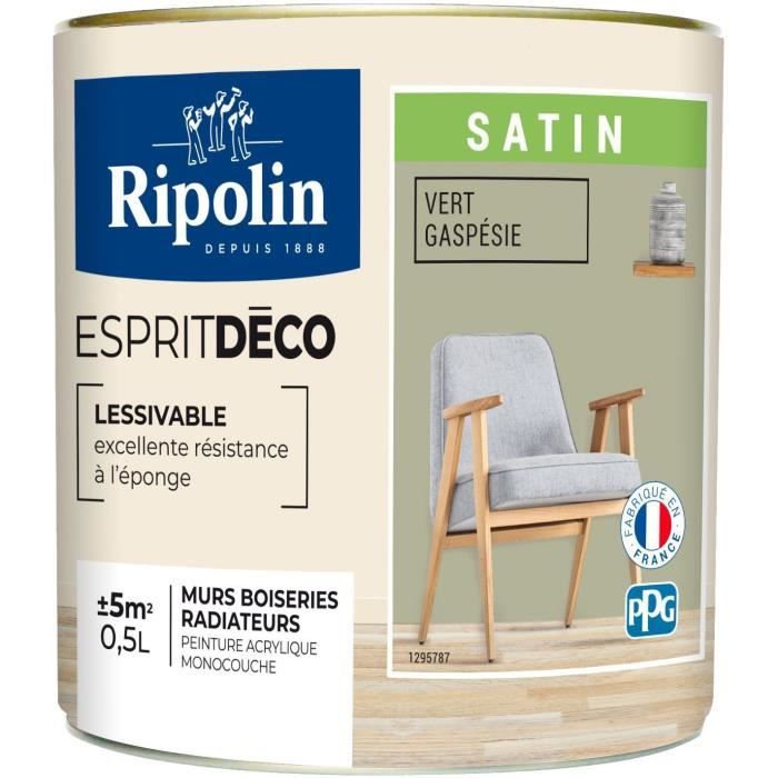RIPOLIN Peinture murale toutes pièces Ripolin - Vert Gaspesie Satin