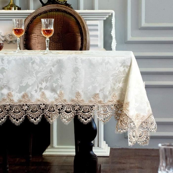 Nappe Rectangulaire Artisanale Brodée – Coton Multicouleur, Fait Main (occasion)