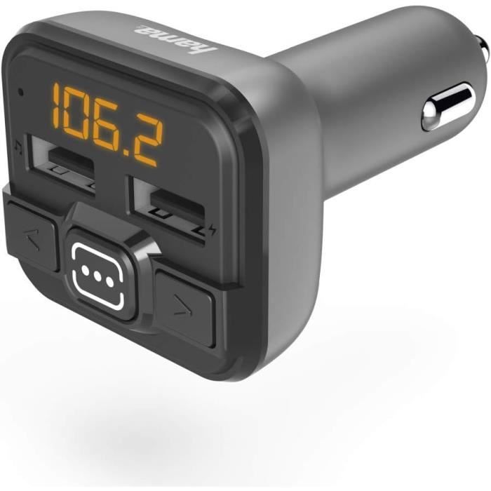 Transmetteur FM Bluetooth Allume cigare avec Port de charge USB et USB C Muvit Noir - Transmetteur audio - Achat & prix Transmetteur FM Bluetooth Allume cigare avec Port de charge USB et USB C Muvit Noir - Transmetteur audio - Achat & prix