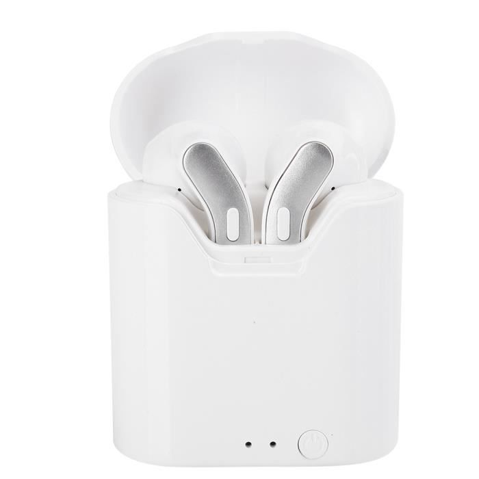 couteurs Bluetooth Sans Fil H17T 5.0 St r o De Basse Lourde Blanc