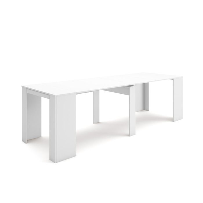 Table Console extensible avec rallonges,jusqu'a 140 cm, couleur grise