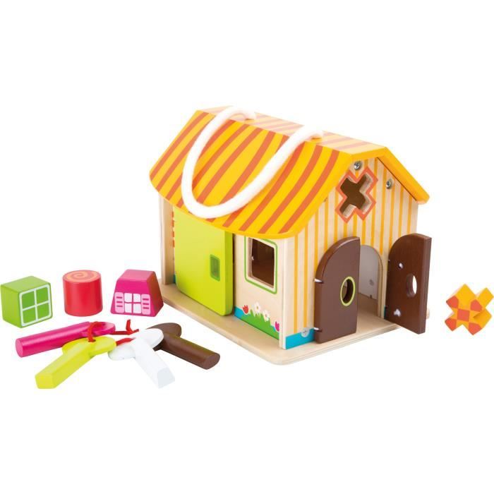 Maison de motricité - SMALL FOOT - Étable - Maison de motricité en bois avec formes & clés – Jeu d’éveil éducatif dès 12 mois Reconditionné - Smallfoot (note : Smallfoot est un film d'animation, pas une reconditionné disponible sur Cdiscount Seconde Vie