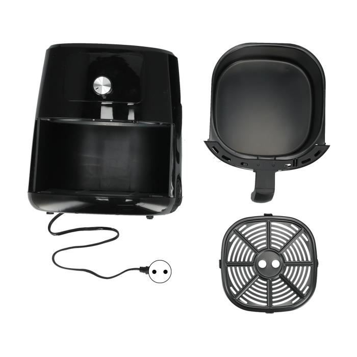 Friteuse électrique Pro 6L - 1 Cuve, Thermostat Réglable, Parfaite Pour Frites, Beignets Et Nuggets - Facile à Utiliser Et Nettoyer