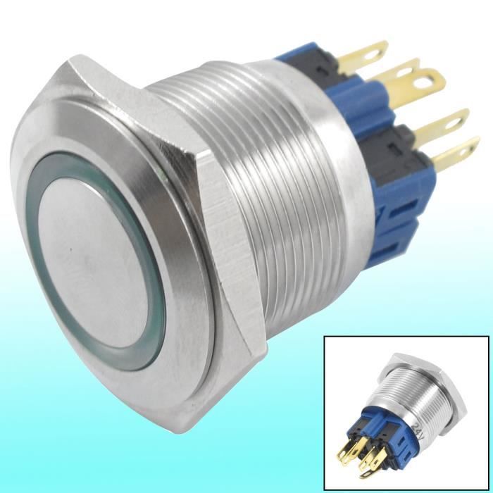 BOUTON POUSSOIR POUR OUVERTURE Lampe 24 V vert momentané bouton — free download