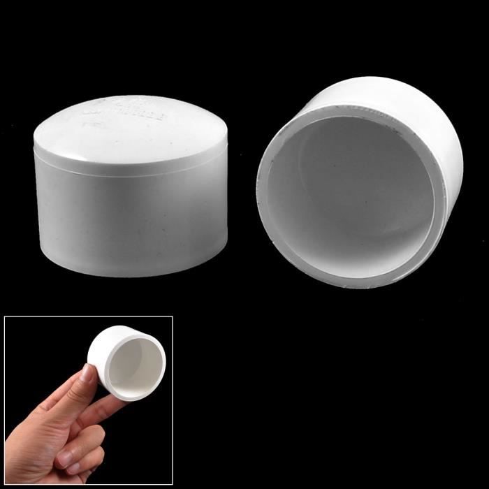 Tuyau En Pvc Blanc 50 Mm Raccord Tube Bouchons Adaptateur 2 Pc
