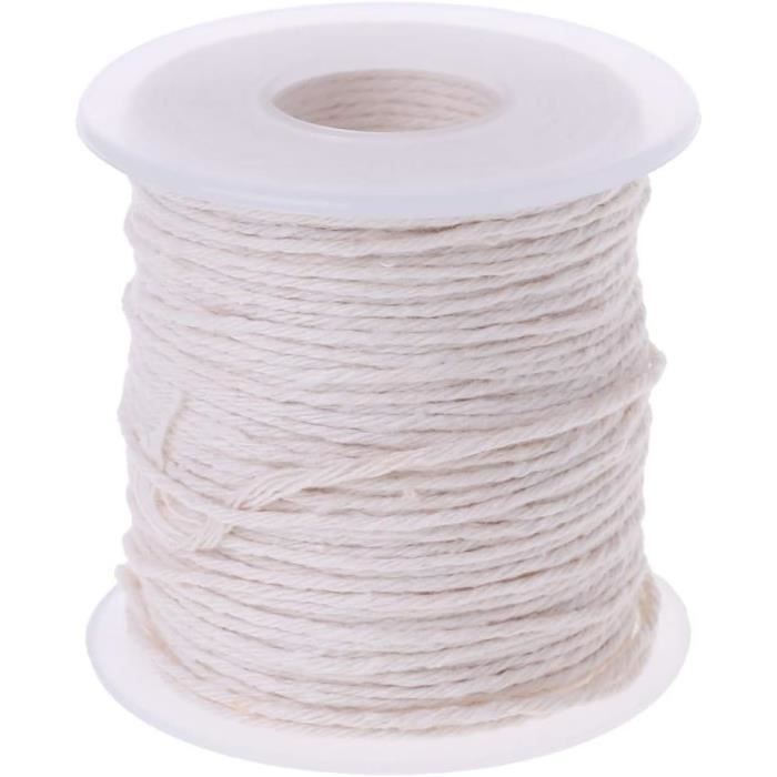 TMISHION Mèche De Bougie En Coton Tresse Bougie Mèche Coton Rond Lampe