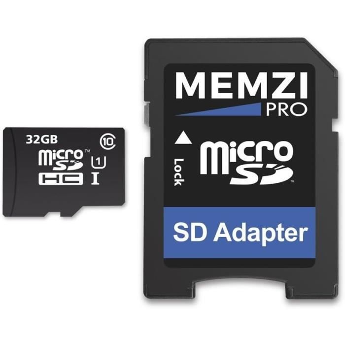 Pro 32 GO 90 Mo-s Classe 10 Carte mémoire Micro SDHC avec