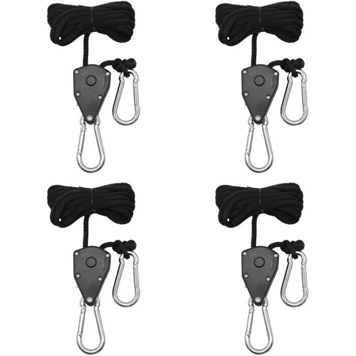 4 Sangles à Cliquet 1/8'' X 9,8 Pieds - Uxcell, Réglables, Rouge/noir