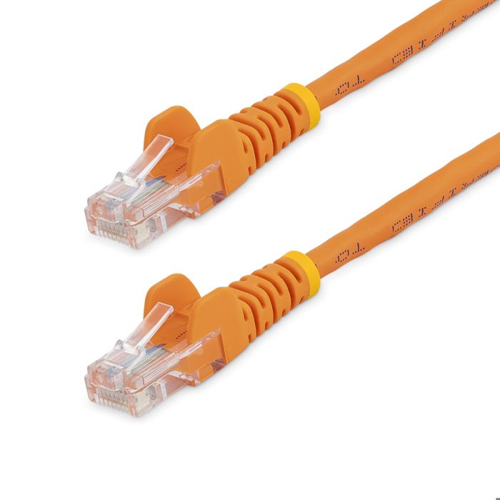 Startech Cable Reseau Cat5e Utp Sans Crochet De 2m Cordon Ethernet Rj45 Anti Accroc M M Orange Prix Pas Cher Cdiscount