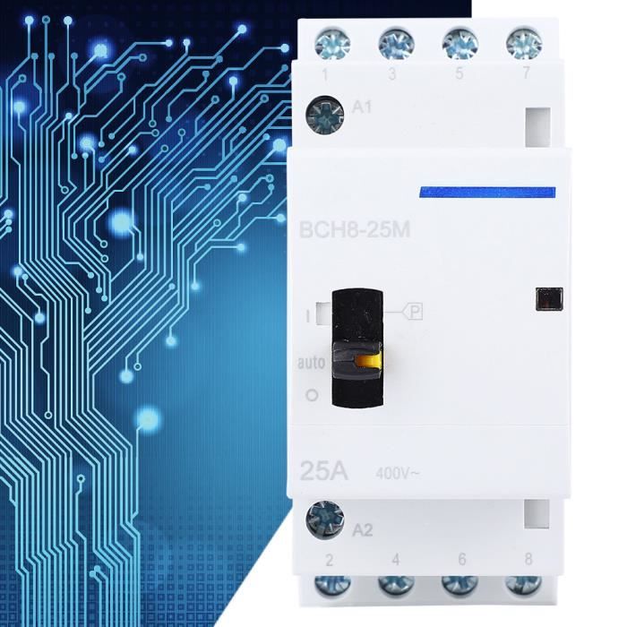 Contacteur Triphasé 4P 25A - Manuel/Auto, Pour Installations Industrielles