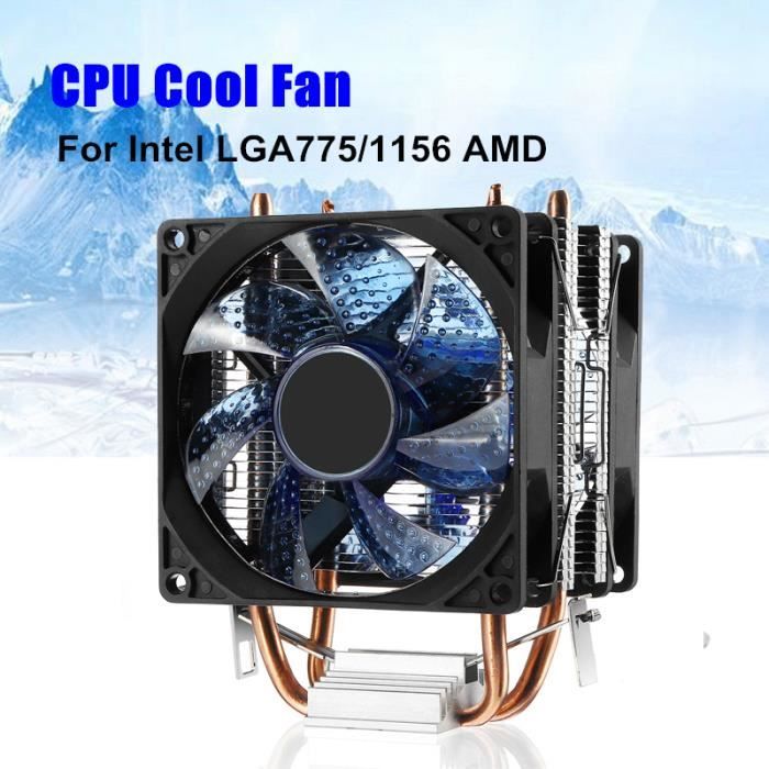 Alimentation Electrique 6 Heatpipes Radiateur De Refroidissement A Double Ventilateur 80mm 95w Pour Intel Lga 775 1155 1156 Et Amd Prix Pas Cher Cdiscount