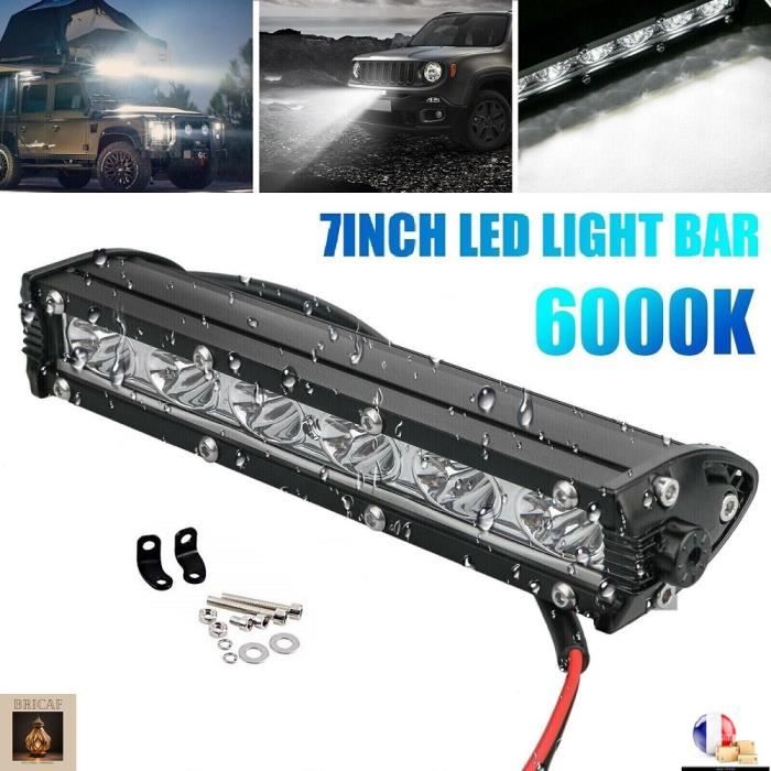 7 inch Barre LED Offroad Feux Phare de Travail 12V 24V Auto Lampe 18W
