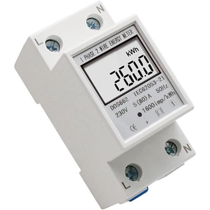 GreenBlue - Wattmètre / Compteur électrique avec prise - Compteur