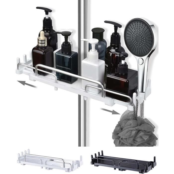 Hoiwio Étagère De Douche Sans Perçage Organisateur De Salle De Bain - Étagère De Douche à 3 Niveaux Avec Tiroirs Et Crochets, Étagère De Salle De Bain Meubles De Salle De Bain