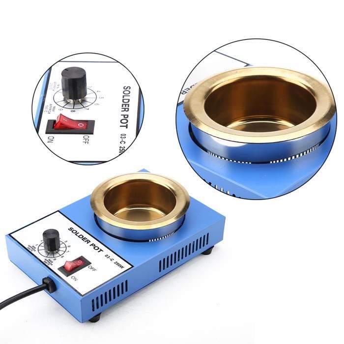 Pot à Souder (bain à Souder) 220V - Capacité 50mm De Diamètre - Température Réglable 200-450°C - Neuf