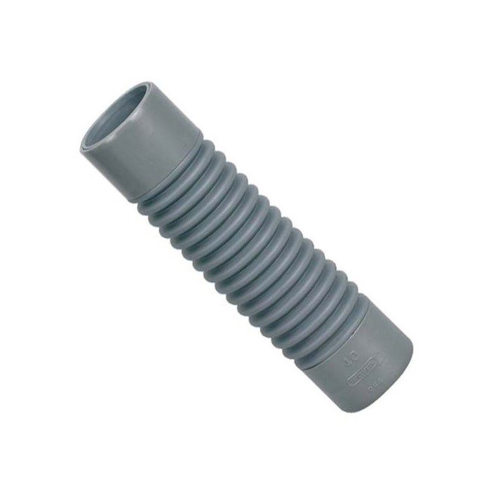 Raccord PVC flexible - WAVIN - 4006223 - Diamètre 40 mm - Double femelle - Pour évacuations bâtiment