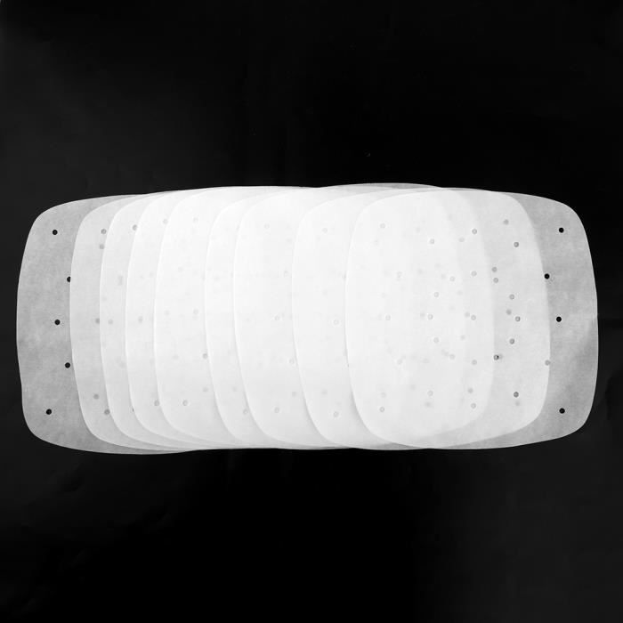 100 Feuilles de Papier Parchemin Perforé pour Cuiseur Vapeur de 12 Pouces
