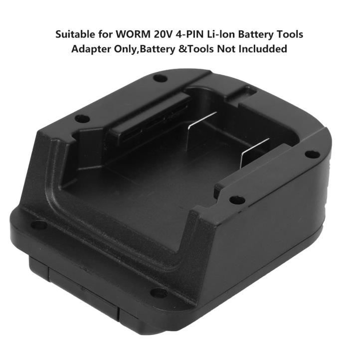 adaptateur de batterie pour Worx Adaptateur de batterie, grand chargeur de batterie pour outil bricolage chargeur