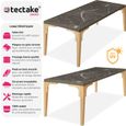 TECTAKE Table en rotin Foggia 196x87x76cm-1