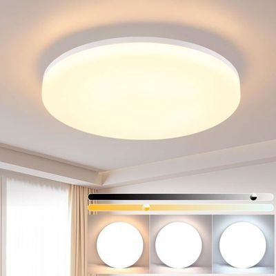 Plafonnier LED RGB Aphyni 33W - Télécommande Et App, 5200LM, Dimmable, Veilleuse - Pour Salon, Chambre