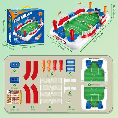 NLMWTI Jeu de Baby Foot Enfant Adulte avec 8 Mini-Football, Jouet De Table pour Deux Garçons 4-7 Ans - Jeu en Famille Cadeau de Pâques et Anniversaire