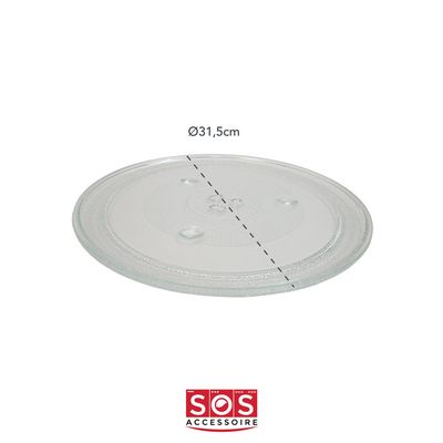 Plateau En Verre 315 Mm Pour Micro-ondes FAR - Référence 46348 - Compatible Multi-Marques