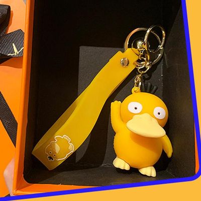 Porte-clés Canard Jaune Lumineux Et Sonore - Jouet Anti-stress - S'allume Et Cancane - Pour Sac, Clés, Décoration
