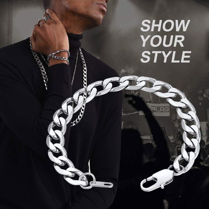 Collier Homme Acier Titane Corde Torsadée – Argent, Bijou Mode
