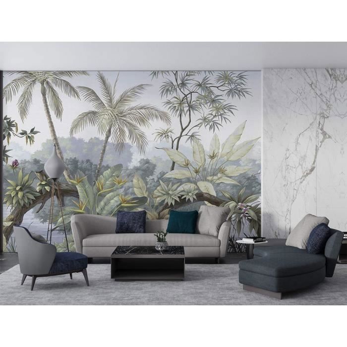 Papier Peint Panoramique Jungle Soie, 350 x 250 cm, Poster Geant Mural ...
